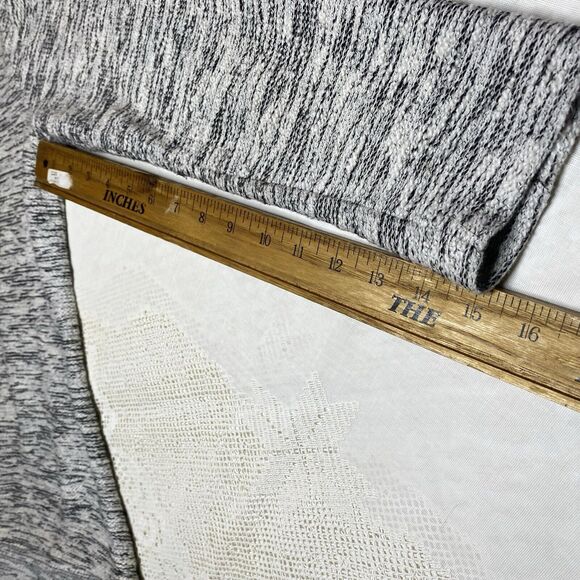 PER SE SPORT Blouse Boat Neck Long Sleeve Zipper Back Womens M White Black Tweed - Picture 6 of 8